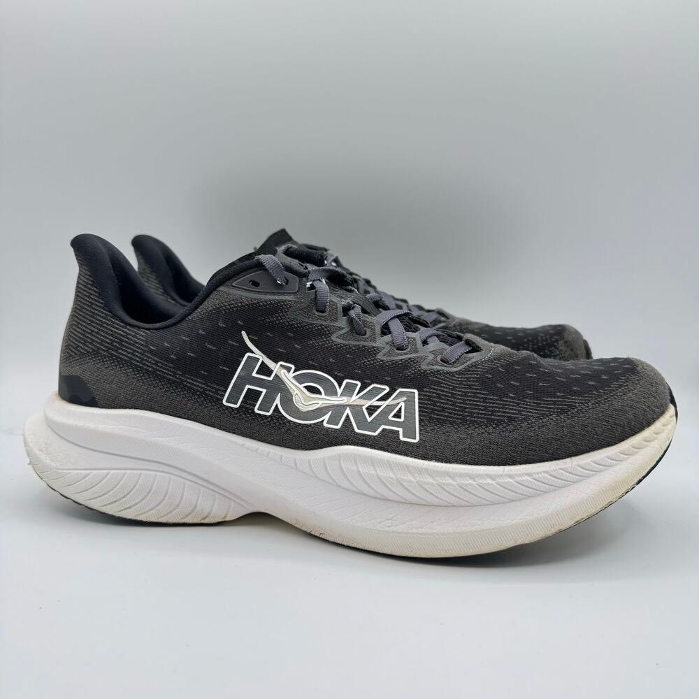 Hoka One One Mach 6 Black White Road Running Sneakers Men’s Size 11 - Picture 2 of 9